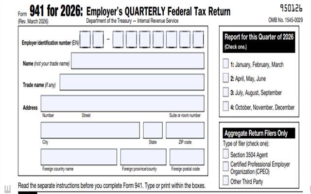 Form 941 for 2026: What’s Next For 2026?